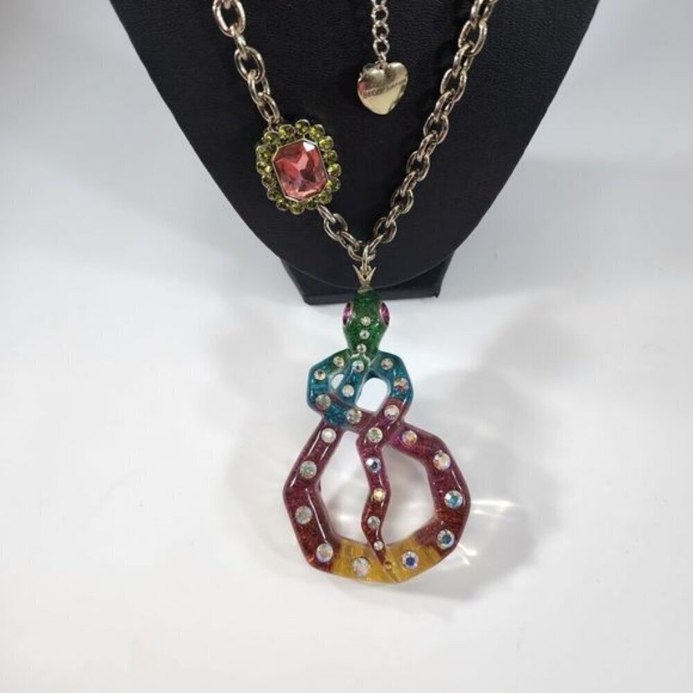 Betsey Johnson long snake necklace